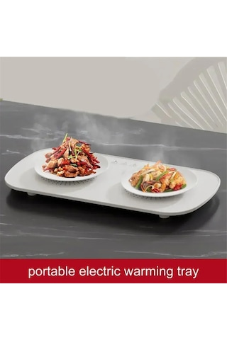 Yemek Elektrikli Isıtma Plaka Isıtıcı Sıcak Tabak Altlığı Tabak Altlığı Beyaz Beyaz