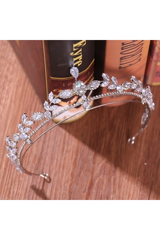 "rhinestones İle Zarif Vintage Gelin Tiara - Kadınlar İçin Lüks Düğün Saç Aksesuarı" Çok Renkli