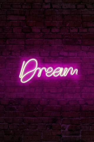 Dream - Led Dekoratif Duvar Aydınlatması Neon Duvar Yazısı Sihirli Led Mesajlar - N69