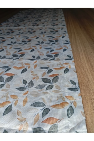 Qulothes Pamuklu Polyester Baskılı Kumaş Özel Püsküllü Zikzak Dikiş Runner Çok Renkli
