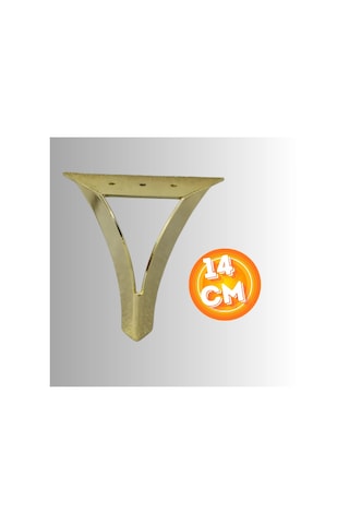 14 Cm Metal Damla Koltuk Ayağı Mobilya Ayağı Ünite Ayağı Konsol Ayağı Puf Berjer Ayağı Gold