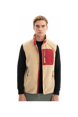 Arma Erkek Kışlık Softech Polar Relax Fit Tam Fermuar Yandan Cepli Baskısız Yelek K26424674101 Bej