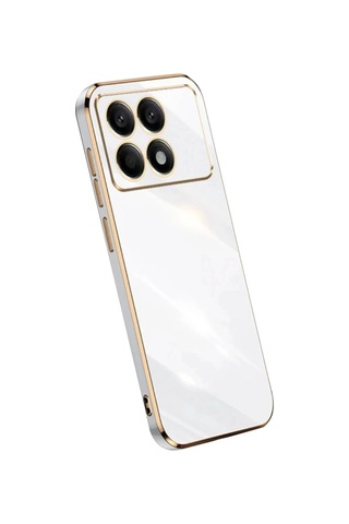 Xiaomi Poco X6 Pro Kılıf Volet Silikon - Beyaz Çok Renkli