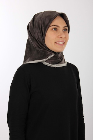 AKER Koyu Gri Twill İpek Eşarp 7208713 - 972 - 90x90 / Siyah Siyah