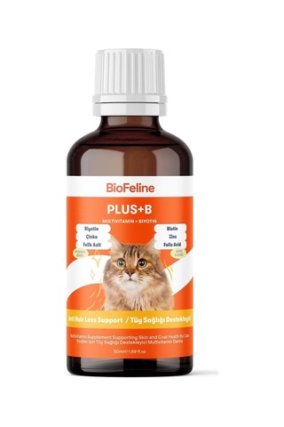 Kediler İçin Plus B Damla 50ml Ve Tüy Dökülmesini Engelleyici Biotinli Tüy Sağlığı Damlası
