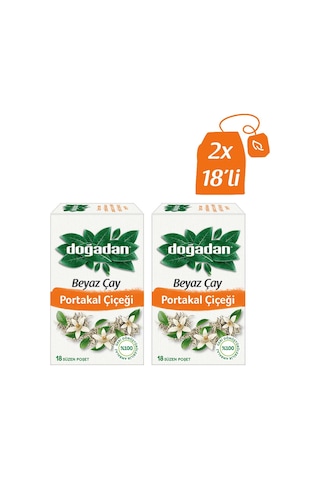 Doğadan Portakal Çiçekli Bardak Poşet Beyaz Çay 2 x 18'li