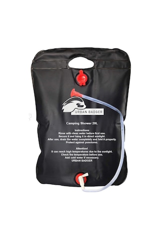 Urban Badger Katlanabilir 20 Litre Kamp Duşu Başlık Ve Hortum İle Beraber Siyah