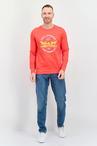 Levi's Graphic Erkek Bisiklet Yaka Sweatshirt Kırmızı