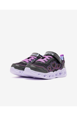 Skechers Heart Lıghts Büyük Kız Çocuk Siyah Işıklı Spor Ayakkabı 303736l Bkmt