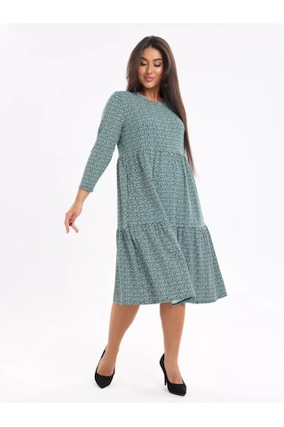 Danelııa Kadın Sonbahar Uzun Sıcak Ofis Elbisesi Büyük Beden 265103619