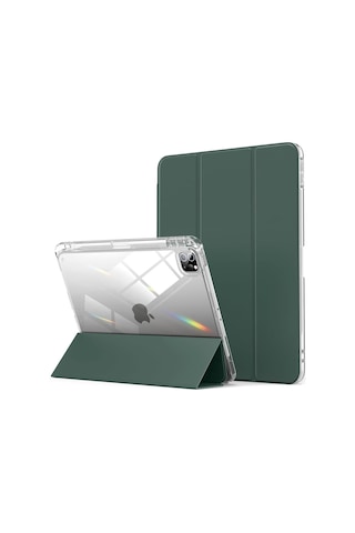 Apple Uyumlu iPad Air 13inç M2 Kılıf Kalem Bölmeli Akrilik Şeffaf Ayrılabilir Case A2898 A2899 A2900 Kılıf