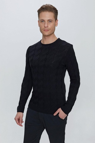 Efor Tr 856 Slim Fit Lacivert Klasik Triko Lacivert