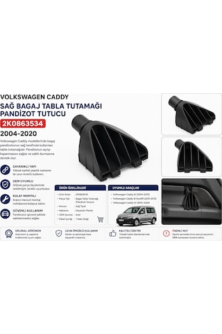 2k0863534 Bagaj Tabla Tutamak Pandizot Sag Caddy 2004-2020 Siyah