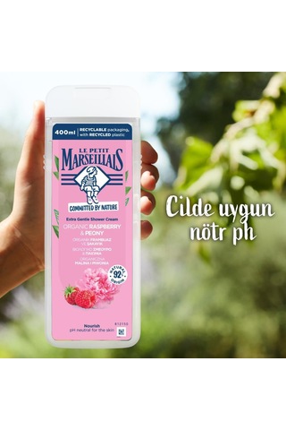Le Petit Marseillais Frambuaz ve Şakayık Banyo ve Duş Jeli 2 x 400 ML