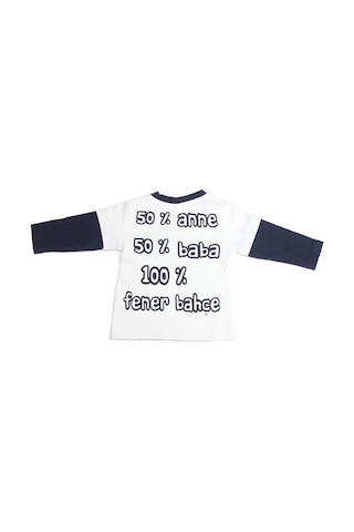 Fenerium Bebek Fenerbahçe Uzun Kol Beyaz Sweatshirt Beyaz