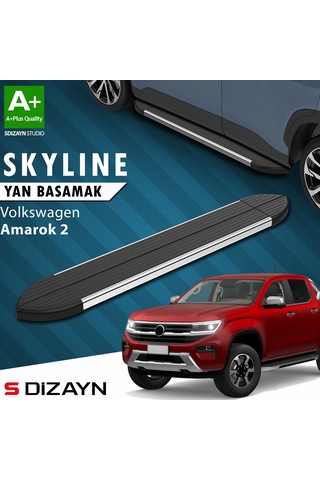 S-dizayn Vw Amarok 2 Skyline Krom Yan Basamak 203 Cm 2023 Üzeri A+ Kalite