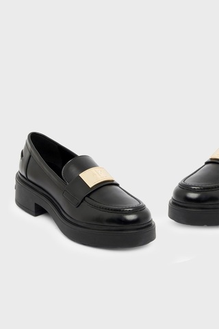 Armani Exchange Deri Makosen Ayakkabı Kadın Ayakkabı Xw003095 Af11912 Uc001 Siyah