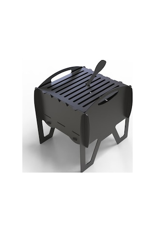 Mini Kamp Mangalı Portatif Taşınabilir Siyah