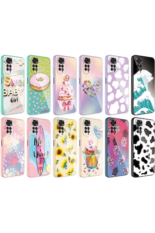 Xiaomi Redmi Note 11s Global Kılıf Kamera Korumalı Desenli Sert Silikon Zore Epoksi Kapak NO1