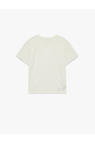 Koton Baskılı Ekru Erkek Çocuk T-shirt 6skb10265tk Ekru