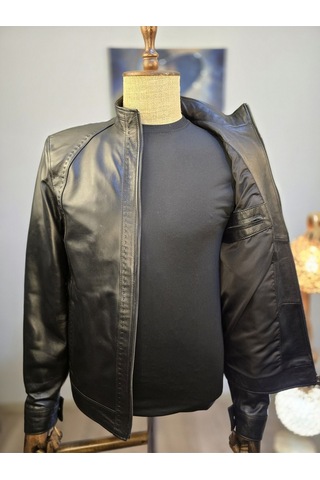 Always Leather Ince Işçilikli Usta İşi Özel Dikim Hakiki Kuzu Derisi 1803340037 Siyah