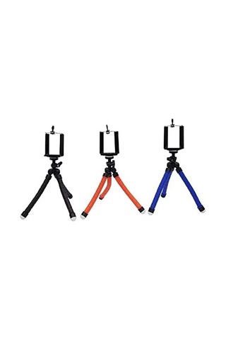 Esnek Ahtapod Tripod Telefon Tutucu Mavi