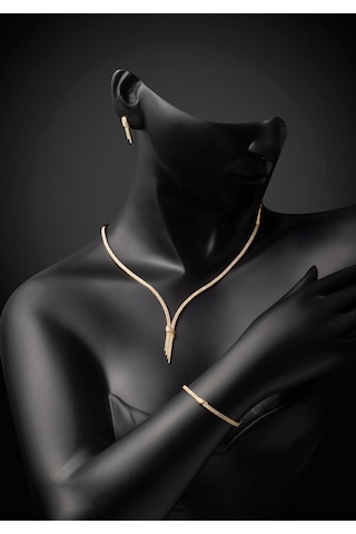 Bilezikci Kemerli Sarkıt Su Yolu Altın Takı Seti