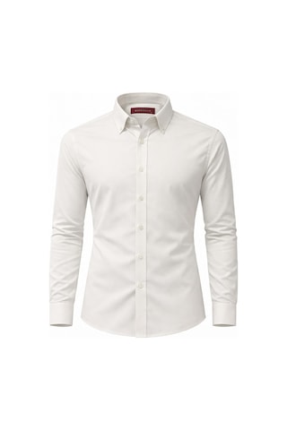 Classics Men Barsello Slim Fit Uzun Kol Yaka Düğmeli Erkek Gömlek - 7536 Beyaz