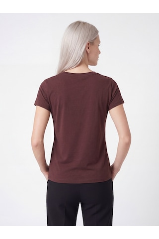 LOFT Regular Fit Kadın Tshirt K.kol Lf2040480 Q1.v1 Kahverengi