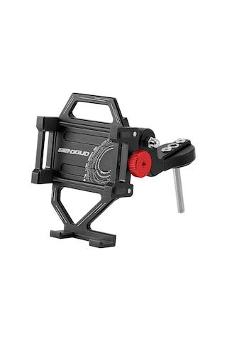 Geeksen Alüminyum Bisiklet Telefon Tutucu, Dağ Bisikleti Ve Elektrikli Araçlar İçin, Navigasyon Ve Teslimat Kullanıma Uygun, Saplı Model Siyah Siyah