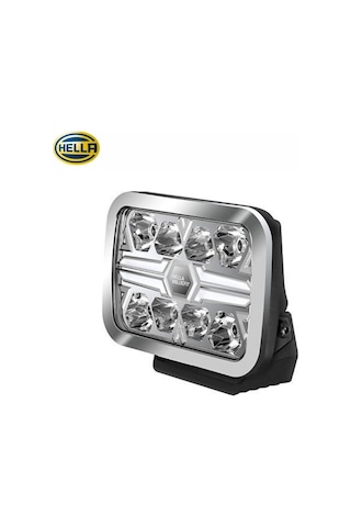 Hella 12v-24v Off-road Lamba 8 Ledli 2 Fonksiyonlu Krom Çerçeve 222 153 58 Mm