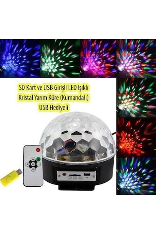 Bluetooth Hoparlör Disco Sahne Disko Topu Usb Led Işıklı Mp3