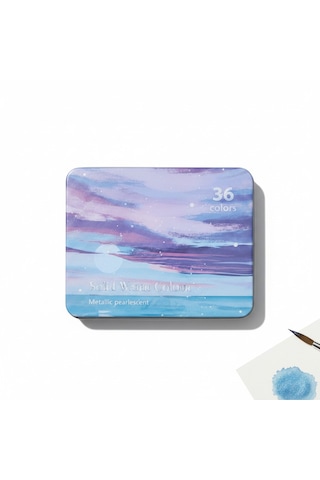 Solid Water Colour 36 Renk Suluboya Takımı Çok Renkli