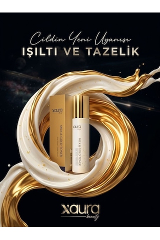 X-aura Beauty Milk & Gold Toner Işıltı Ve Tazelik Veren Gözenek Sıkılaştırıcı Lüks Tonik