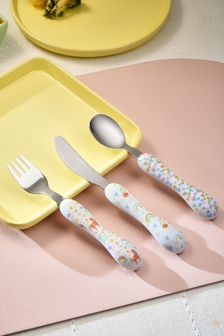 Karaca Unicorn 3 Parça Çocuk Çatal Kaşık Bıçak Seti Çok Renkli