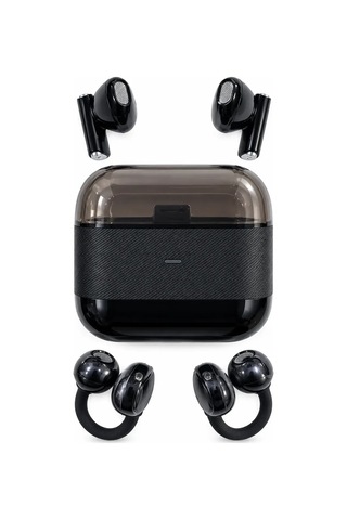 4 Kulaklıklı 2 Si 1 Arada Kablosuz Bluetooth Kulaklık Klipsli Kulak İçi Siyah ..