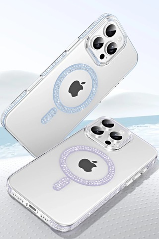 Joko Apple İphone 16 Pro Uyumlu Move Taşlı Magsafe Kapak - Lila