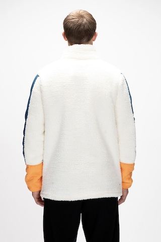 Bomb Marshmallow Yarım Fermuarlı Erkek Polar Beyaz