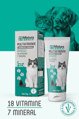 Mixtura Pharma Multivitamine Multivitaminli Malt Macunu - Kedi Vitamini - Köpek Vitamini