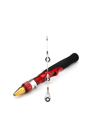 Lemestar Kırmızı Cam Elyaf 50cm Buz Balıkçılığı Kamışı, Dürtüye Dayanıklı, Kaymazsız Tutamaklı, Taşınması Kolay, Deniz Ve Tatlı Su Uygun