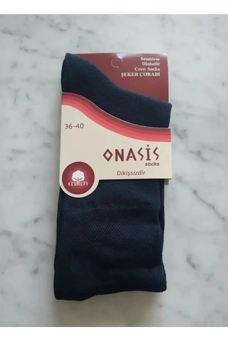 Efemicgiyimstore Ekonomik Diyabetik Dikişsiz Bayan Siyah Şeker Çorabı 12'li Paket Çok Renkli