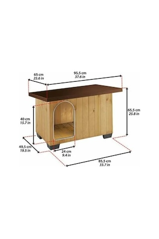 Ferplast Baita 80 Köpek Kulübesi 49 x 95 x 65 CM