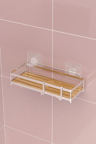 Teknotel Yapışkanlı Kancalı Banyo&mutfak Rafı Silver St180h Gri