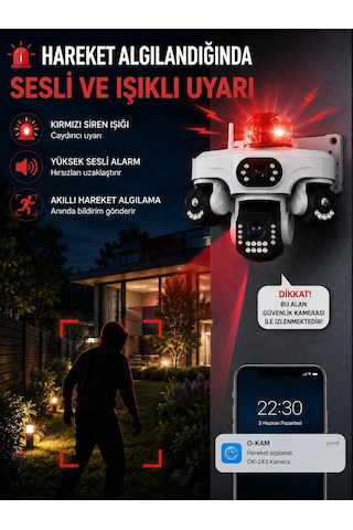O-kam Ok-243premiumw 4 Lens Wifi Ptz Camera