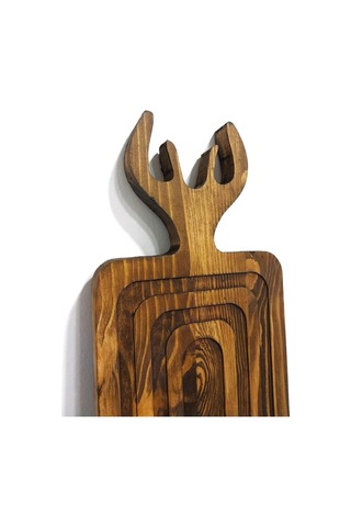 Geyikli Kesme Tahtası 40x13cm Ahşap