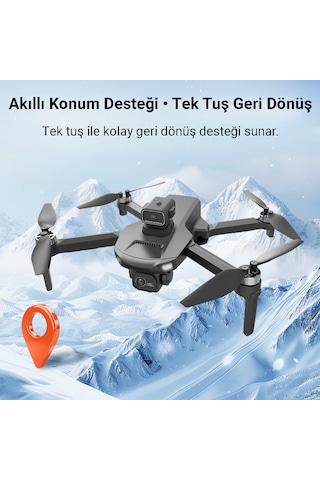 İdragon W9 Akıllı Mini Drone Fırçasız Motor Ekranlı Kumanda Çift Kameralı Drone