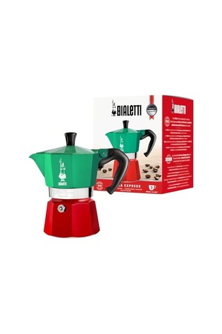 3 Cups Ocak Üstü Espresso Pişirici - 130ml - Karma Renk - Alüminyum Gövde - Patentli Güvenlik Valfi - Tüm Ocak T