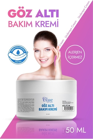 Blue Skin Care Göz Altı Kırışıklık Morluk Ve Torbalanma Akne Karşıtı Yoğun Nemlendirici Etkili Göz Altı Kremi