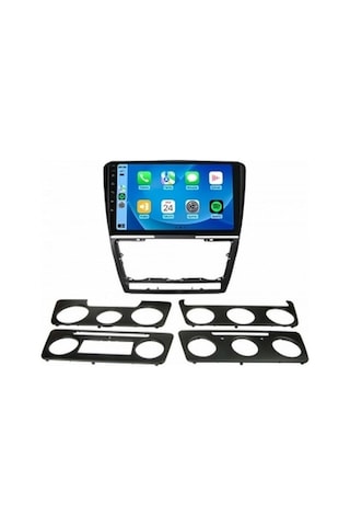 Aln Skoda Octavia 2007-2012 Siyah 6gb Ram 128gb Hafıza 8 Çekirdek Carplay Android Multimedya 9"