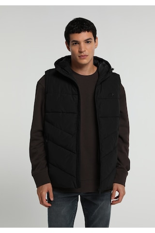 Colin's Colins Regular Fit Kapüşonlu Fermuarlı Astarlı Erkek Siyah Yelek Cl1082077 Q1.v1 Blk